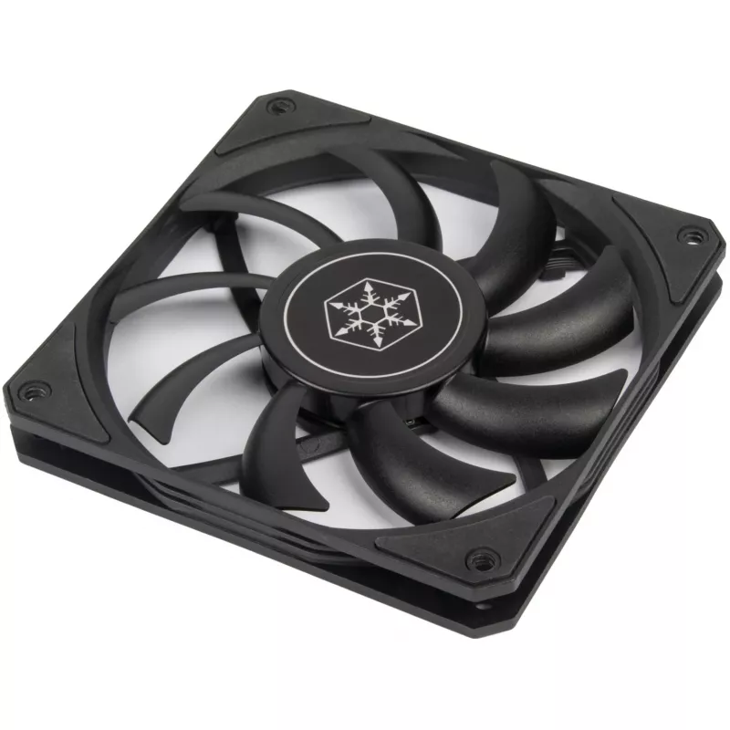 Korpuso ventiliatorius SILVERSTONE SST-AS120B 120mm juodas permatomas, 3-pin