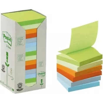 3M Post-it lipnūs lapeliai Kvadratiniai Mėlyni, Žali, Rožiniai, Violetiniai 100 lapų