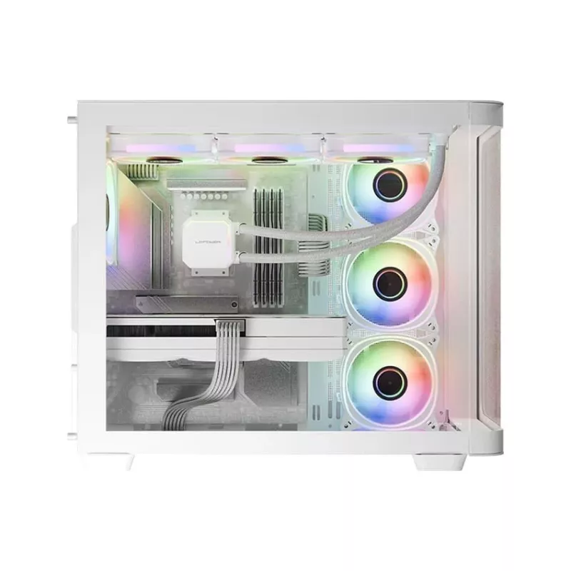 LC-Power Gaming 8001W Pro-Storm Light Midi Tower ATX kompiuterio korpusas, baltos spalvos (LC-8001W-ON)