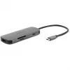7-in-1 USB-C stotelė Acer – USB 3.2 Gen 1 Type-C, 3x USB-A, HDMI, SD/MicroSD, 100W PD, sidabrinė