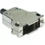 Harting D-SUB korpusas, 9 kontaktų, metalinis, 180°, sidabrinis, 09 67 009 0344, 1 vnt.