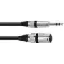Garso kabelis XLR (3 kontaktų) 6,35 mm Omnitronic 3022075E 0,2 m juodas