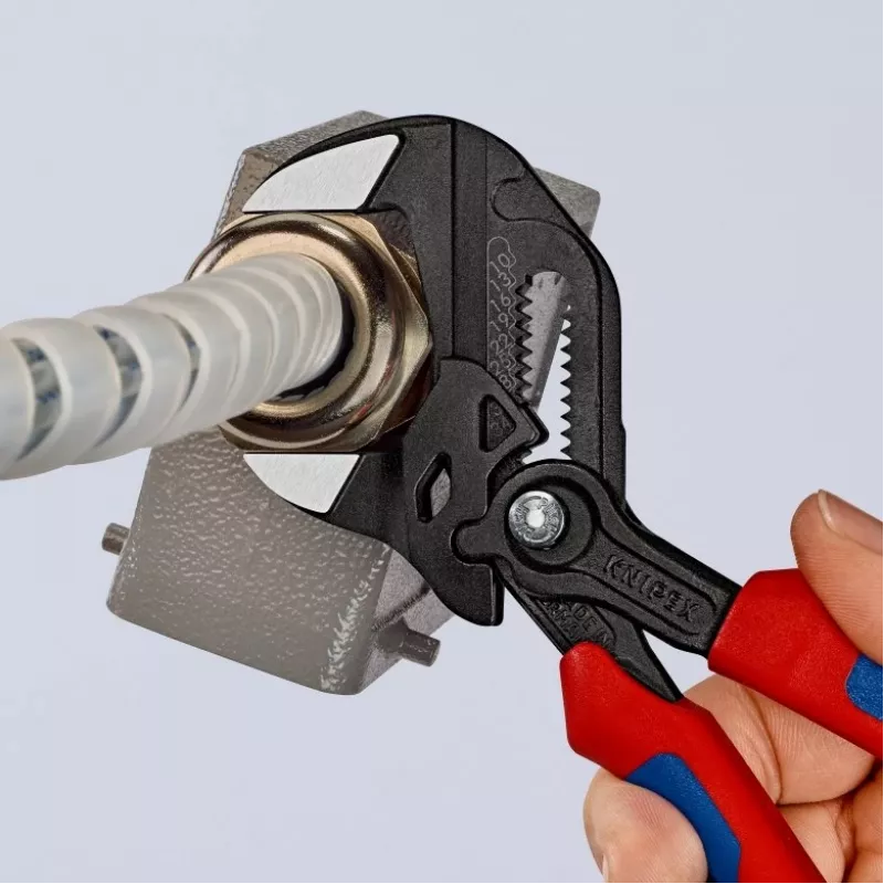Kombinuotos replės Knipex 86 02 180, maksimalus veržlės dydis 4 cm