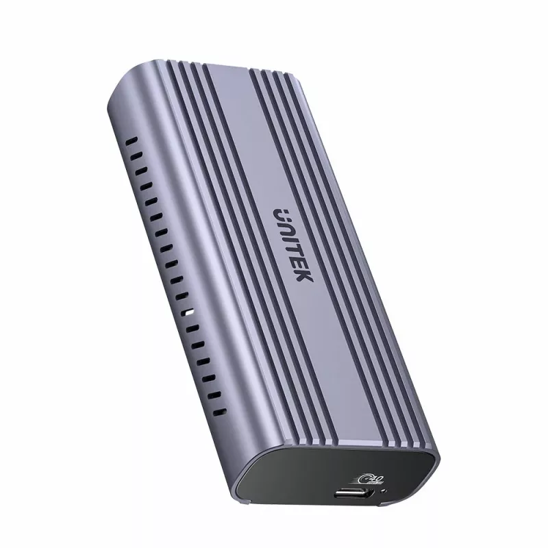 Išorinis SSD korpusas UNITEK S1226A juodai pilkas M.2 PCI Express 40 Gbit/s