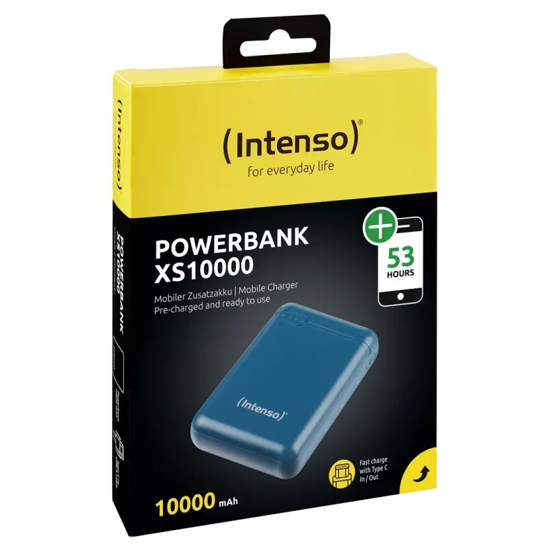 Intenso XS10000 LiPo 10000 mAh išorinė baterija – Petrol spalva