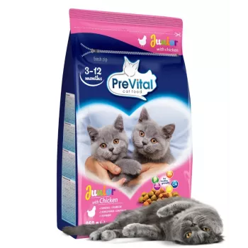 Sausas kačių ėdalas PREVITAL Junior Chicken 950 g – kačiukams, 35% baltymų, 12% riebalų