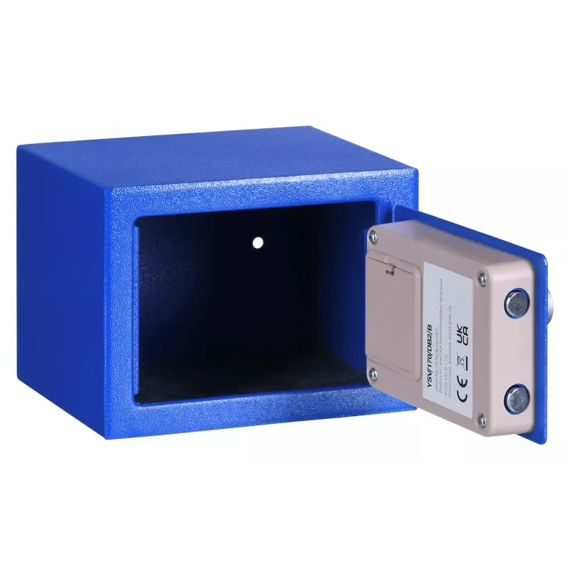 Stovimas seifas Yale YSV/170/DB2/B Steel Blue, kombinacinis užraktas, 3,8 L, tvirtinimas prie grindų/sienos
