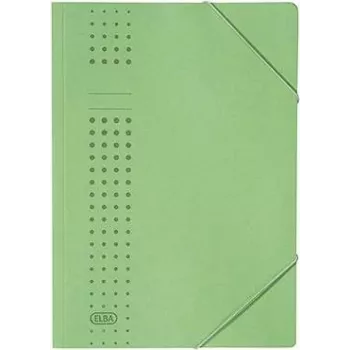 ELBA chic-elasticated aplankalas kartoninis, A4, Žalia (33470 GN)