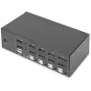 DIGITUS KVM jungiklis, 4 prievadai, du ekranai, 4K, DisplayPort®