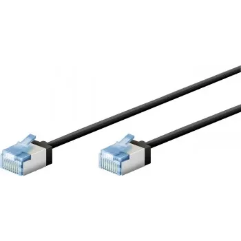 Goobay Ultra-Flexible CAT 6A Patch Cable slim U/FTP juodas - itin trumpas kištukas (74316)