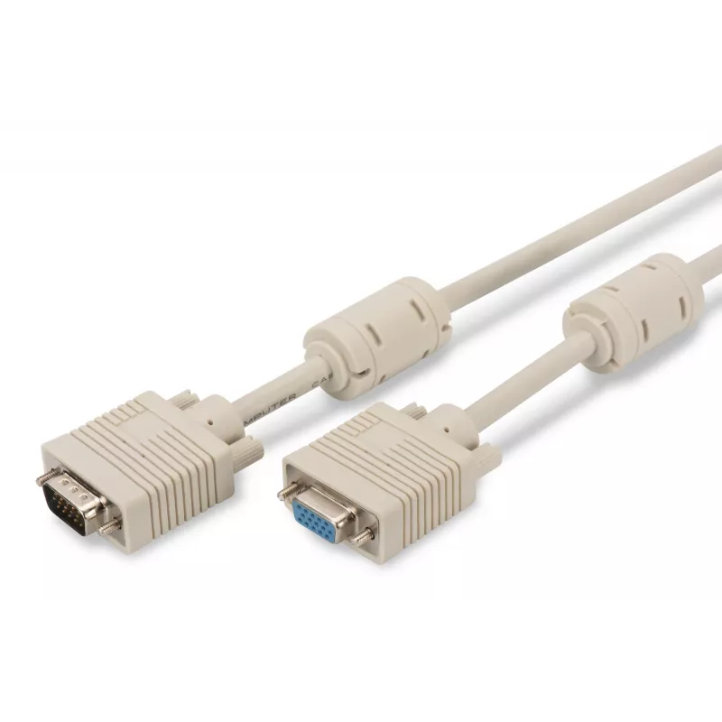 VGA monitoriaus ilginimo laidas DIGITUS AK-310203-030-E — 3 m, VGA (D-Sub) į VGA (D-Sub), 3Coax+7 laidų, smėlio spalvos