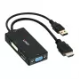 Lindy HDMI į DisplayPort, DVI ir VGA keitiklis, 0,15 m, 2160p, juodas