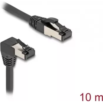Tinklo kabelis DeLOCK RJ45 Cat.8.1 90° žemyn kampu / tiesus 10 m juodas