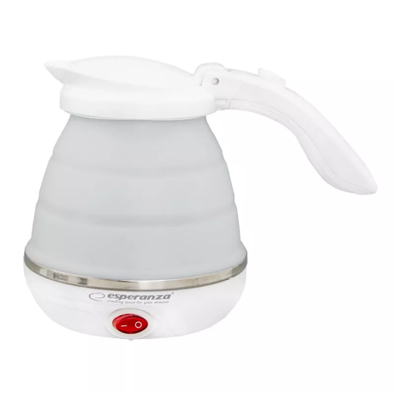 Elektrinis virdulys ESPERANZA EKK023 – 0,5 L, 750 W, baltas, silikonas su nerūdijančiu plienu ir plastiku