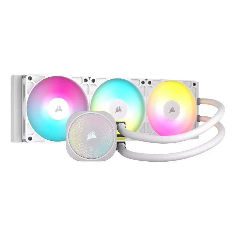 Viso vandens aušintuvas Corsair NAUTILUS 360 RS ARGB 1700 RPM Baltas