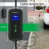 Qoltec Mobile EV automobilio įkroviklis reguliuojamas 2in1 Type2 | 7kW | 230V | CEE 3 kištukas | Wi-fi | LCD | Nešiojamas | Sieninis | 5m