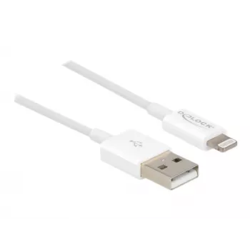 USB duomenų ir įkrovimo laidas DeLOCK 83000 iPhone iPad iPod baltas 1 m