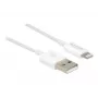 USB duomenų ir įkrovimo laidas DeLOCK 83000 iPhone iPad iPod baltas 1 m