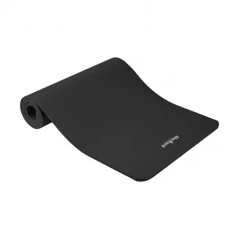 Gimnastikos kilimėlis jogai, pilatesui, fitnesui, 183x61 cm, 6 mm storio, TPE, juodas, REBEL ACTIVE