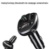 USAMS US-CC115 C21 automobilinis FM siųstuvas su dvigubu USB įkrovikliu, Bluetooth 5.0, 3,4 A, juodas