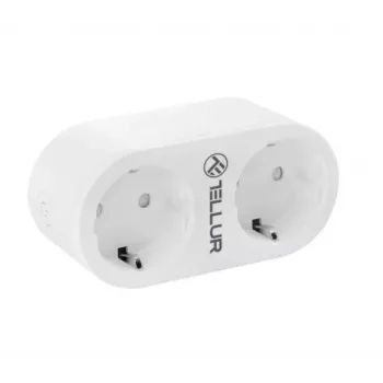 Tellur WiFi AC dvigubas kištukas su energijos matavimu, 16A, 2400W