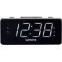 Lenco CR-18 – Skaitmeninis žadintuvas su FM radiju ir LED ekranu (1,8 colio), juodas/sidabrinis