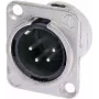 Neutrik NTR-NC4MDL1 kištukas, 4 kontaktų, juodas/sidabrinis
