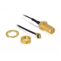 Koaksialinis kabelis DeLOCK 88824 0,35 m MHF (I-PEX) RF SMA juoda