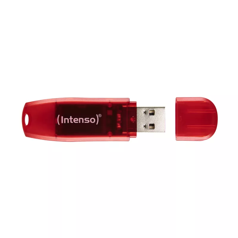 USB atmintukas Intenso 128 GB USB-A 2.0 Raudonas Skaidrus