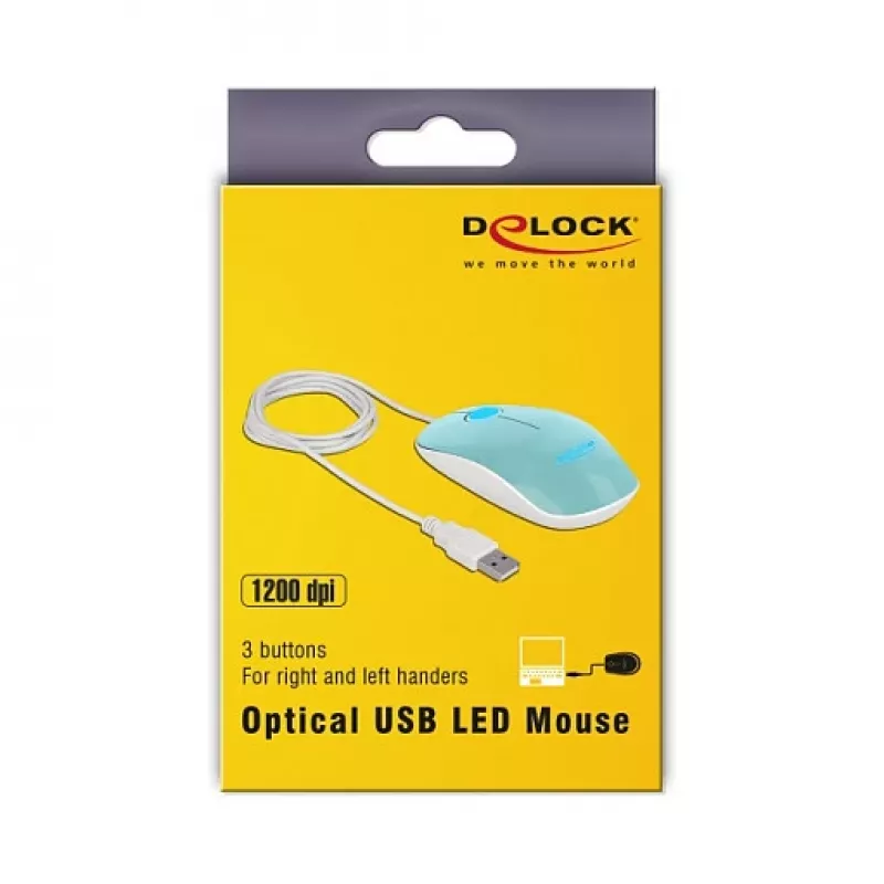 Pelė DeLOCK 12538 USB Type-A optinė, ambidekstrinė