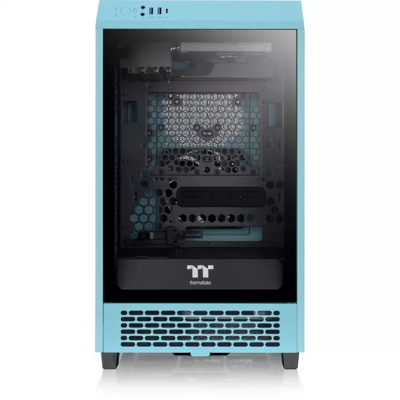 Thermaltake The Tower 200 turquoise kompiuterio korpusas su grūdintu stiklu