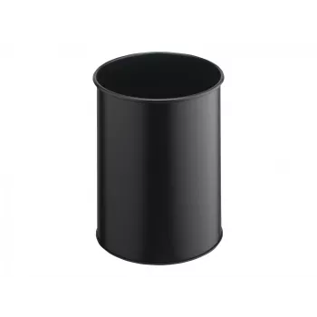 Šiukšliadėžė apvali plieninė juoda Durable 330101, 15 l