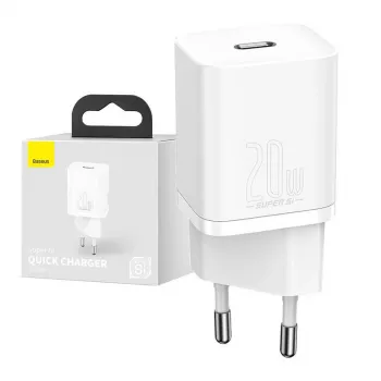 Baseus Super Si Smartphone White AC greitasis kroviklis patalpoms