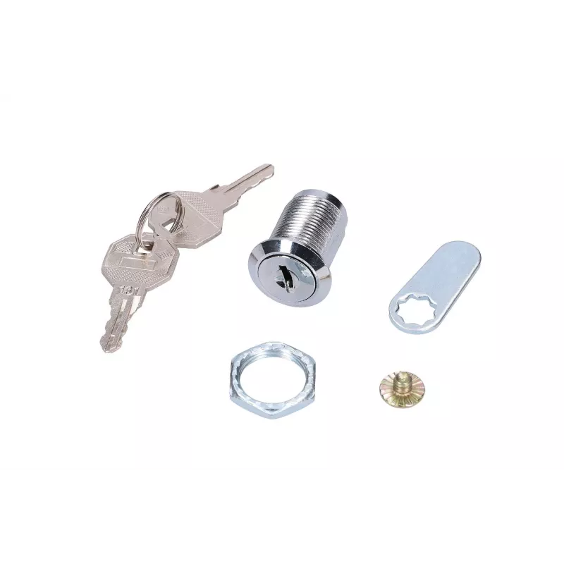 Apvali spynelė spintoms Extralink ROUND LOCK FOR CABINETS, sidabrinė