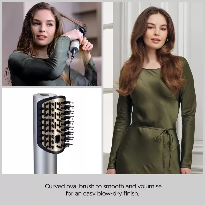 Plaukų formavimo rinkinys BABYLISS AS6555E su Airflow technologija, 4 šildymo lygiai, 2,5 m laidas, sidabrinė/auksinė