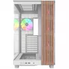 PC korpusas Thermaltake View 380 XL WS ARGB Snow White — Midi bokštas, ATX palaikymas, su langu