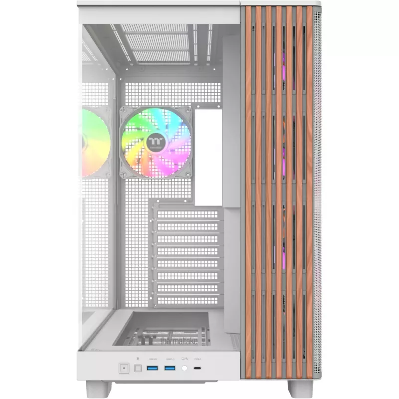 PC korpusas Thermaltake View 380 XL WS ARGB Snow White — Midi bokštas, ATX palaikymas, su langu