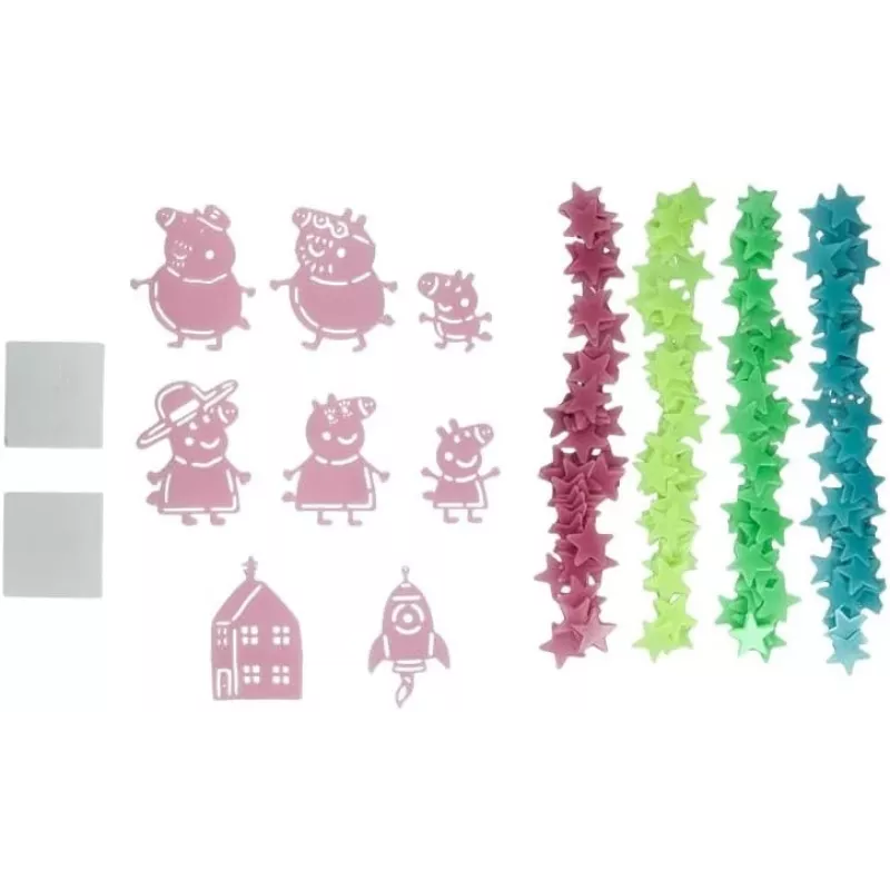 Lipdukas ant sienos Hasbro Peppa Pig PP13870PP šviečiantys tamsoje žvaigždutės