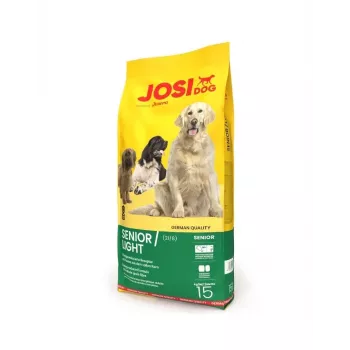 Sausas šunų ėdalas JOSERA JosiDog Senior/Light 15 kg su paukštiena, 21% baltymų, 8% riebalų, mažai riebalų, be glitimo ir sojos