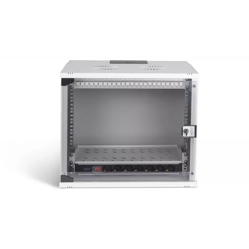 Sieninis tinklo stovas DIGITUS SOHO Pro 19 col. 9U, 540 x 400 mm, IP20, rakinamas, 60 kg