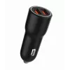 Automobilinis mobiliojo įrenginio įkroviklis Gembird TA-UC-A2QC36-CAR-01, 36 W, 12–24 V, cigaretinis kištukas, juodas