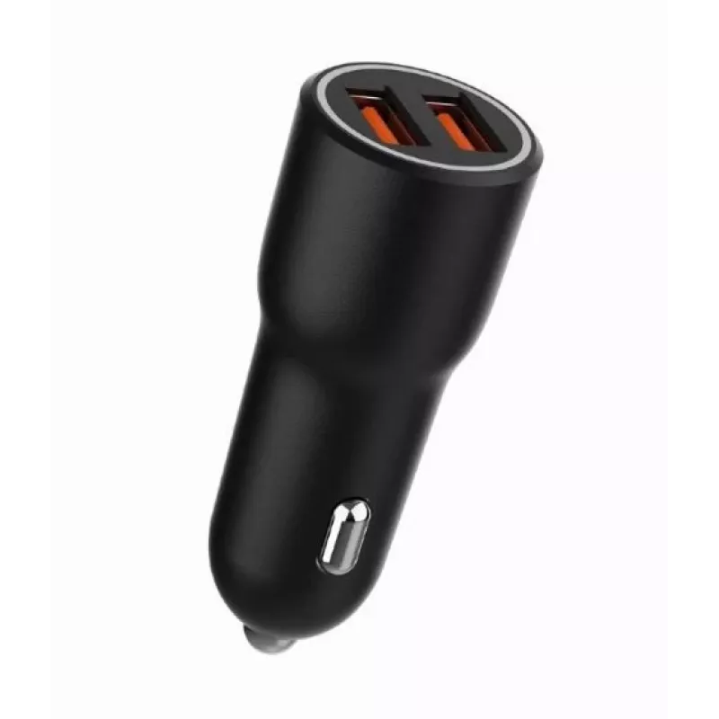 Automobilinis mobiliojo įrenginio įkroviklis Gembird TA-UC-A2QC36-CAR-01, 36 W, 12–24 V, cigaretinis kištukas, juodas