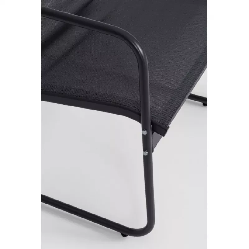 Sodo baldų rinkinys Extralink BLACK FOREST L-0358 – dvi kėdės, gultas, stalelis išskleidžiamas, juodas