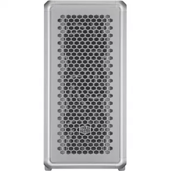 PC korpusas Cooler Master MasterFrame 600 Midi bokštas sidabrinis — ATX/Micro-ATX/ITX, grūdintas stiklas, palaiko 3x140 mm priekinius ventiliatorius