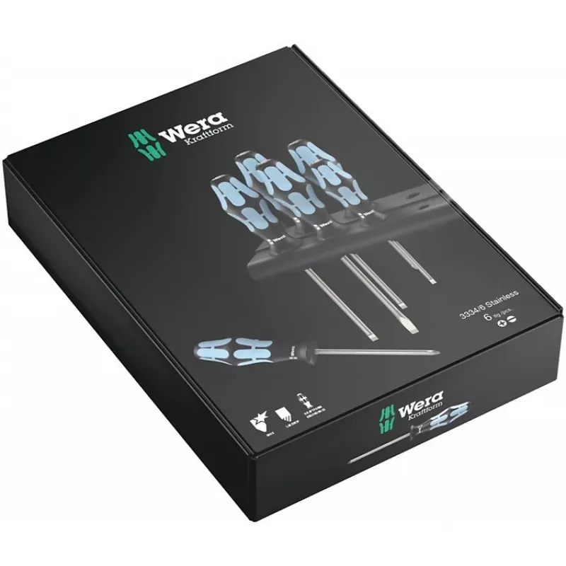 Atsuktuvų rinkinys Wera 3334/6 Single Straight