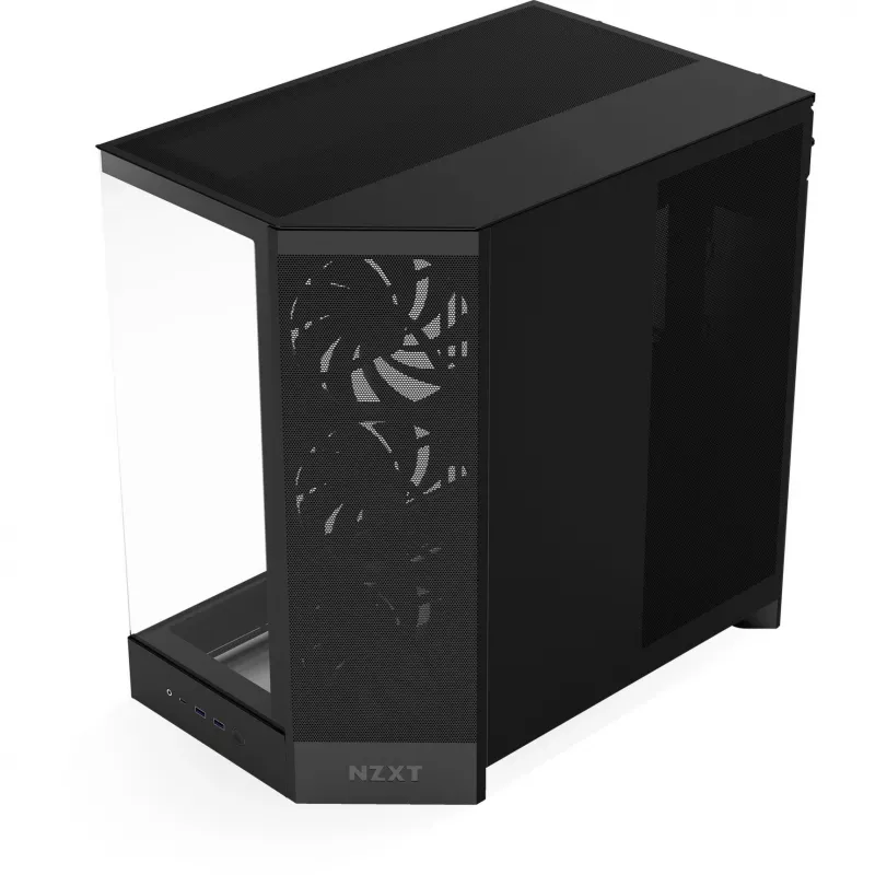 NZXT H9 Air Flow (2025) Didelis Dviejų Kamerų Vidurinis Bokštas - Juodas