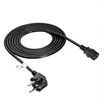 Akyga AK-PC-06A maitinimo kabelis CEE 7/7–IEC C13, 3 m, juodas