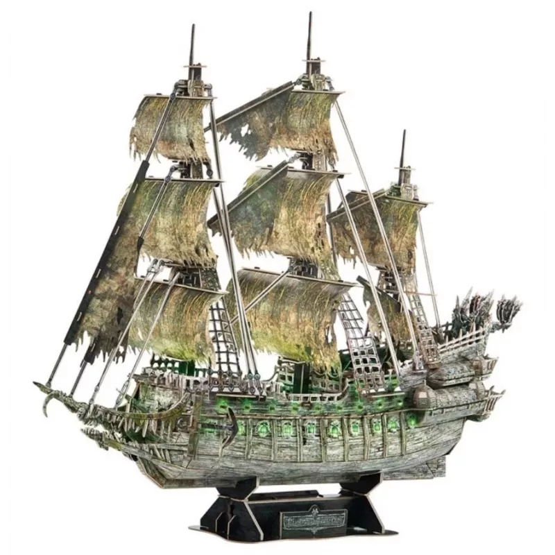 Cubic Fun 3D dėlionė su LED Skraidantis olandas, 360 dalių (306-L527H)