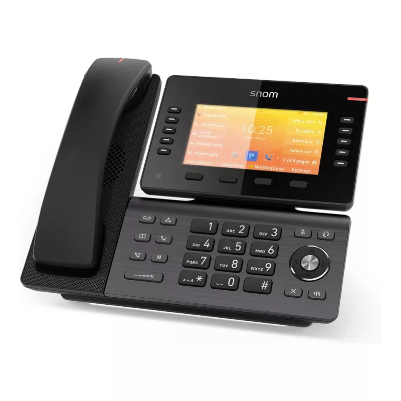 IP telefonas Snom D892M, juodas, stalas/siena, Linux, TFT 12,7 cm (5 colių)