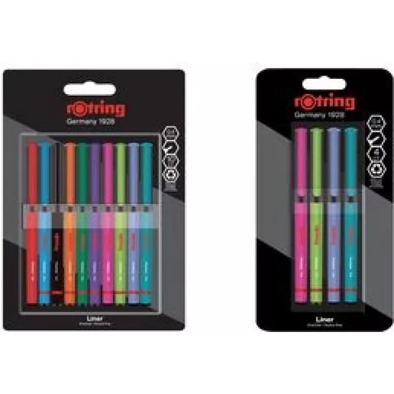 Herlitz plonas rašiklis 0,4 mm Linksmos spalvos 10 vnt. lizdinėje pakuotėje (2166220)